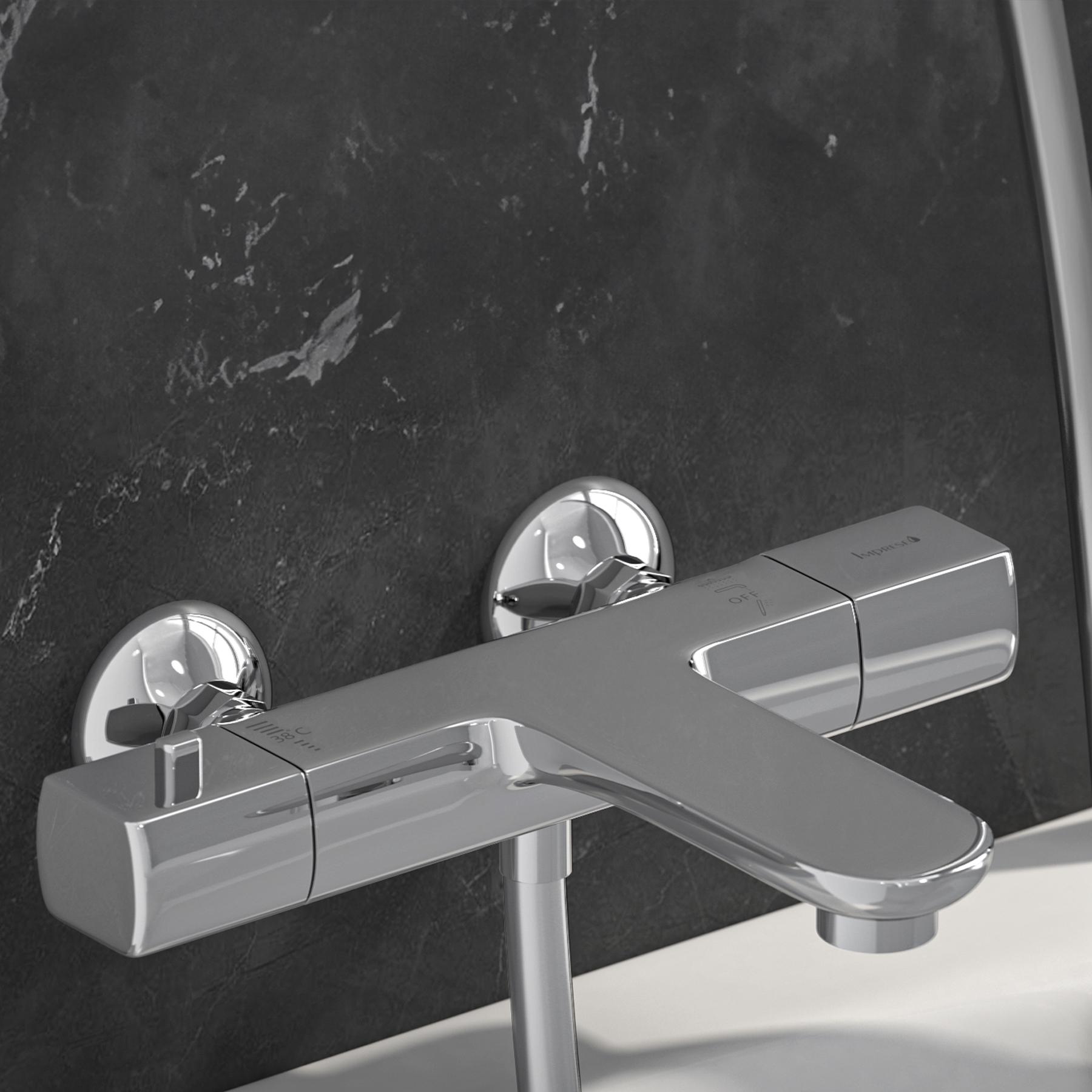 Смеситель для ванной Imprese Bilovec f03200901AA с термостатом Хром (253642) - фото 2 Смеситель для ванной Imprese Bilovec f03200901AA с термостатом Хром (253642) - фото 2