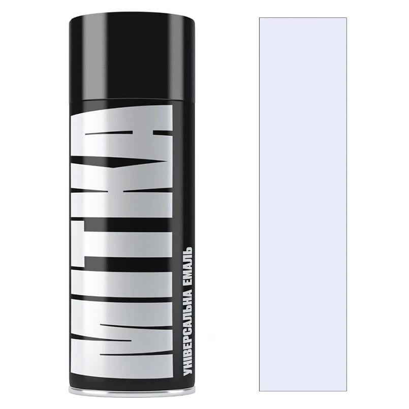 Емаль універсальна жаростійка MITKA Біла глянцева аерозоль, 400мл Емаль універсальна жаростійка MITKA Біла глянцева аерозоль, 400мл