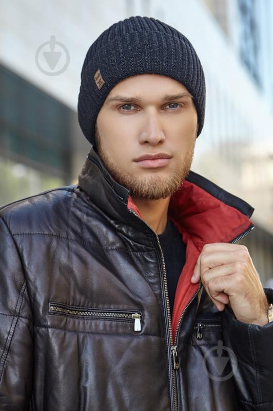 Мужская шапка «Камет» Braxton черный + графит 56-59