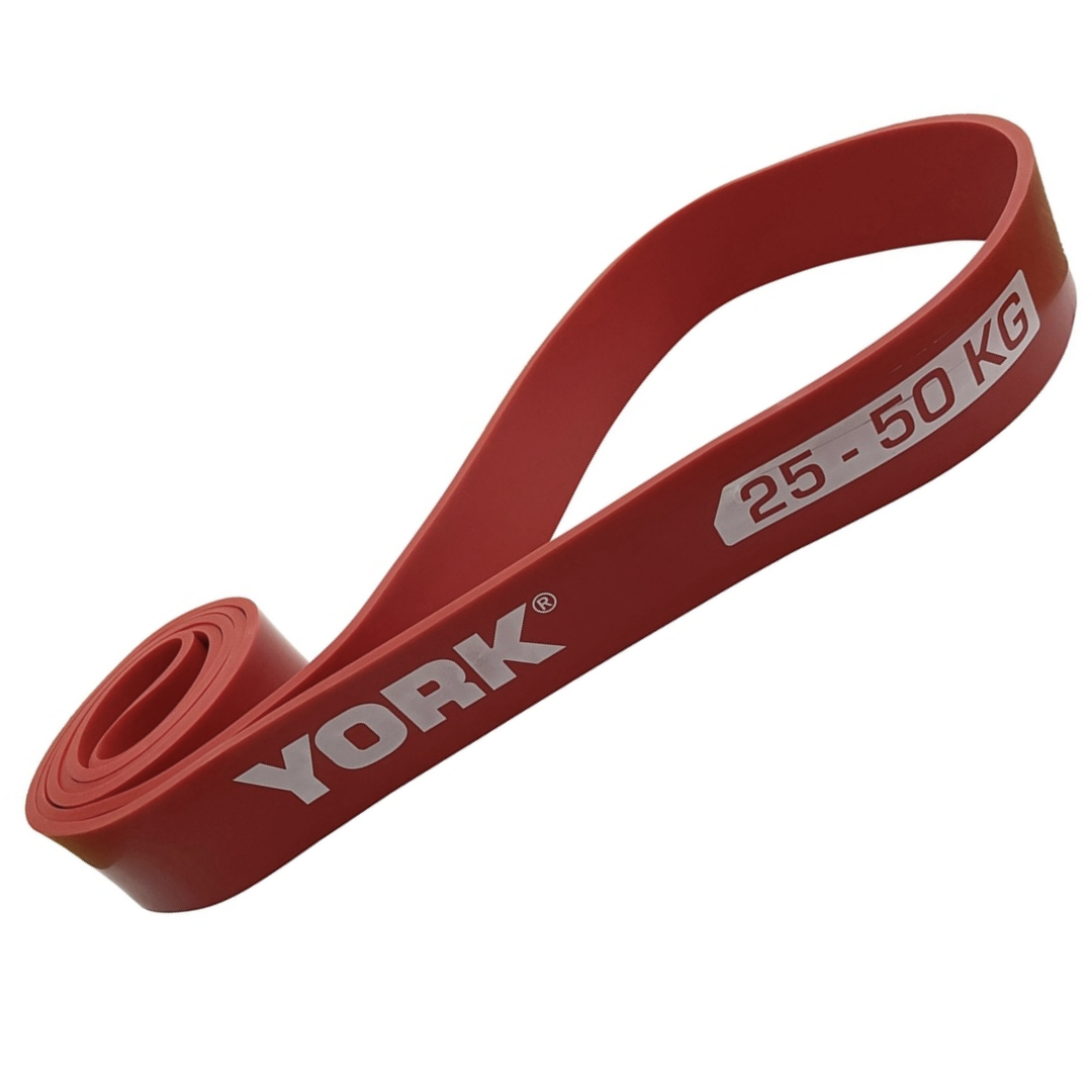 Резинка для фитнеса York 2080x45x4,5 мм 25-50 кг Красный (3546) - фото 1 Резинка для фитнеса York 2080x45x4,5 мм 25-50 кг Красный (3546) - фото 1