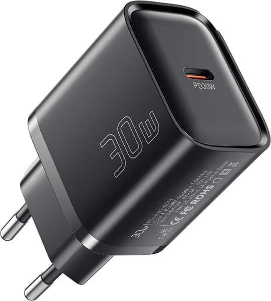 Зарядное устройство для ESSAGER ES-CD52 30W PPS PD3.0 UFCS SVOOC QC4/порт Type-C Black (43363)