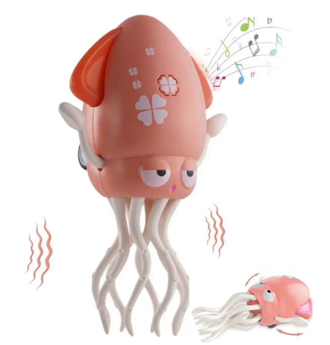 Интерактивная игрушка Осьминог танцующий со звуковыми эффектами Розовый (10380) - фото 3 Интерактивная игрушка Осьминог танцующий со звуковыми эффектами Розовый (10380) - фото 3