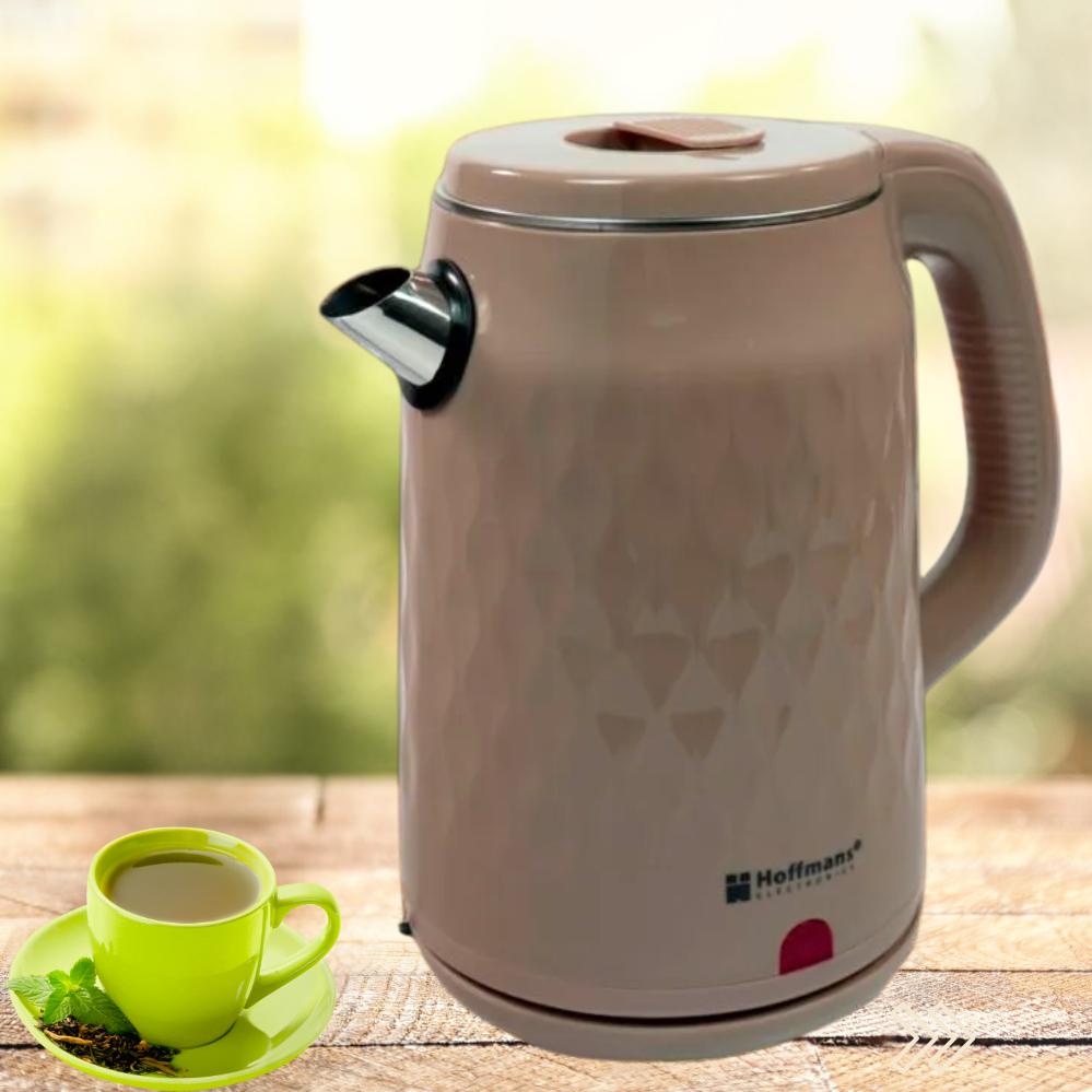 Електрочайник Hoffmans Electronics HM-2542 2000W 2,5 л Бежевий (120.1873) - фото 6