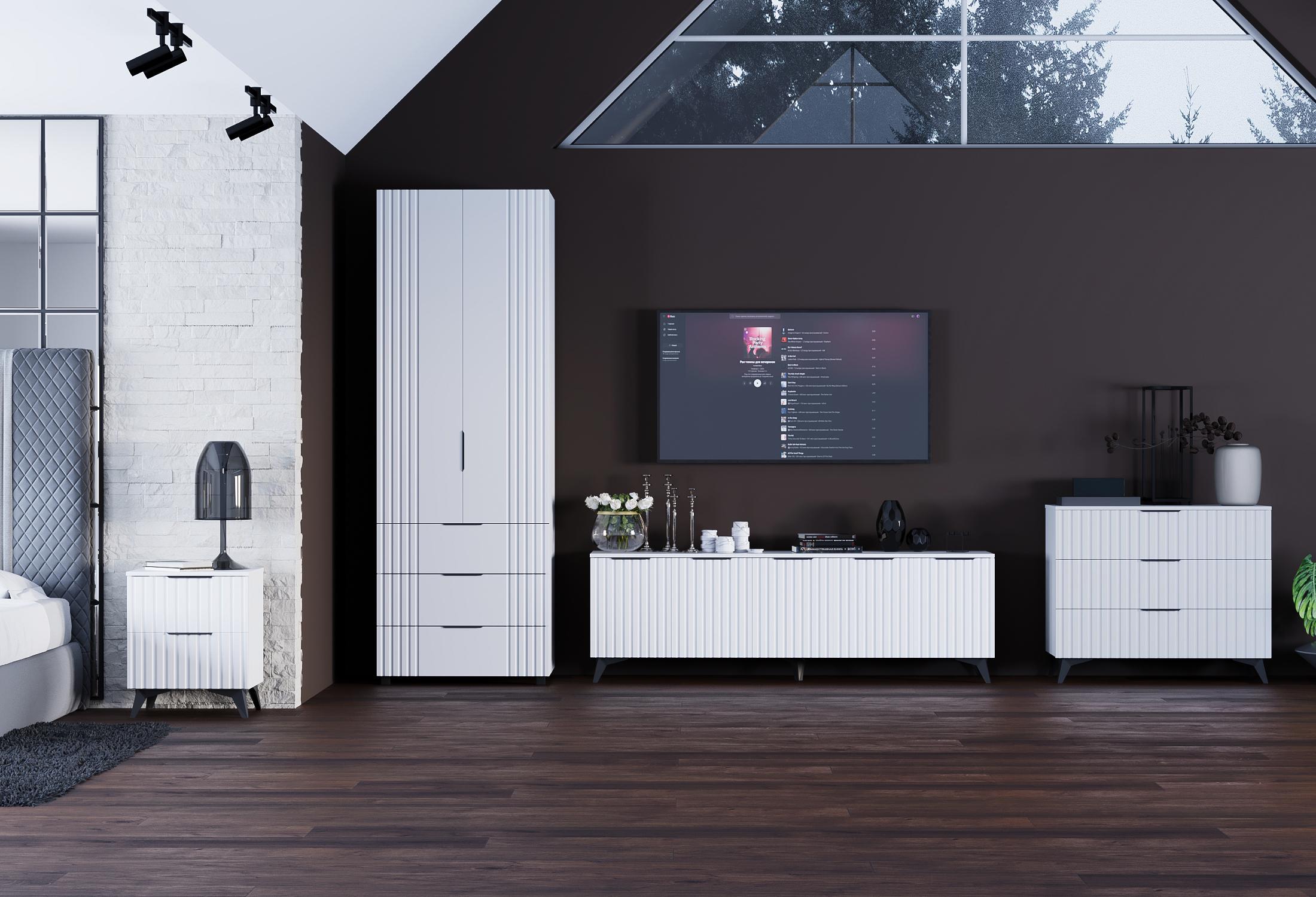 Тумба прикроватная DiPortes К-25 Саванна Лофт МДФ 50х63х40 см Белый матовый (01166) - фото 4 Тумба прикроватная DiPortes К-25 Саванна Лофт МДФ 50х63х40 см Белый матовый (01166) - фото 4