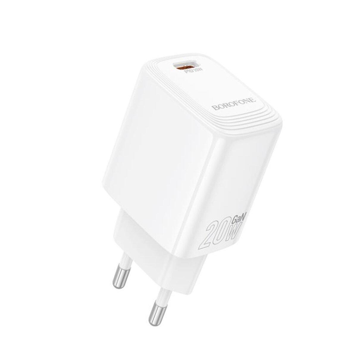 Зарядное устройство Borofone BN26 Fuente USB-C PD 20W White (26075610) Зарядное устройство Borofone BN26 Fuente USB-C PD 20W White (26075610)