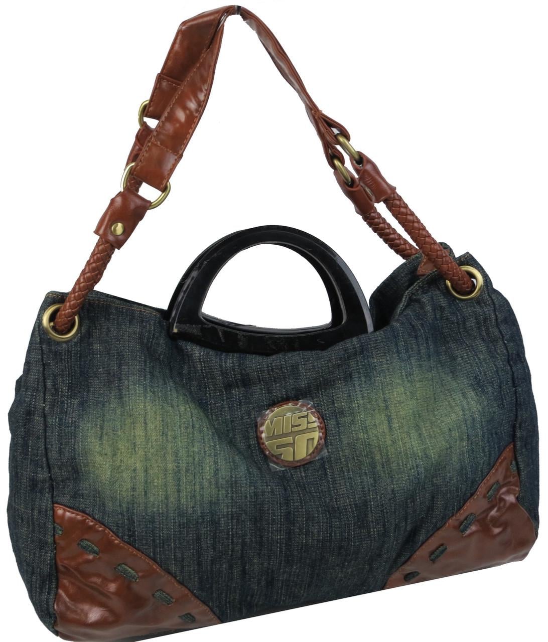 Сумка женская средняя джинсовая Miss Sixty Jeans6117 Синий Сумка женская средняя джинсовая Miss Sixty Jeans6117 Синий