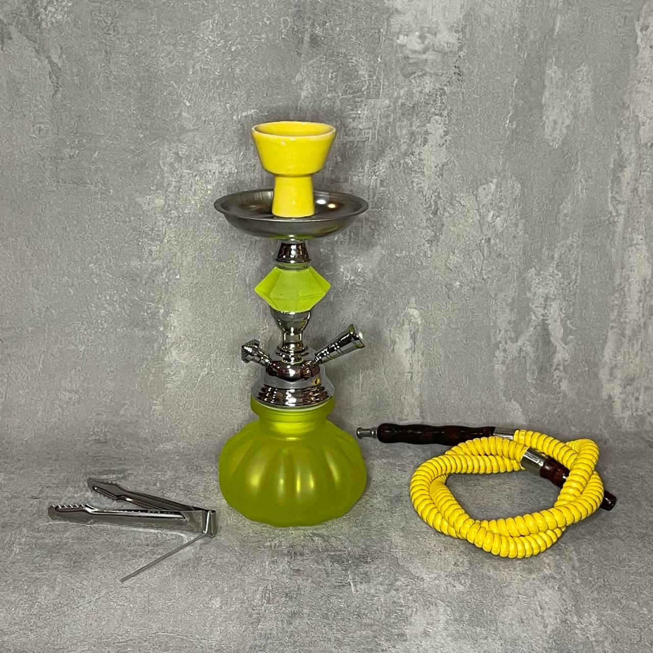 Кальян маленький на 1 трубку 4235 28 см Желтый (364918)