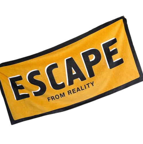 Полотенце с принтом ESCAPE FROM REALITY 150х70 см Yellow (125542)