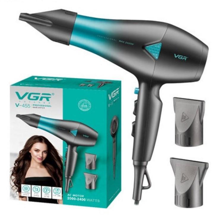Фен для волосся VGR V-455 2 режими 2000 Вт Синій (2390000038) - фото 13