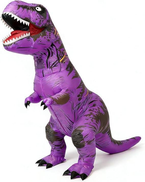Костюм надувной динозавр T-Rex для взрослых и детей с вентилятором Фиолетовый Костюм надувной динозавр T-Rex для взрослых и детей с вентилятором Фиолетовый