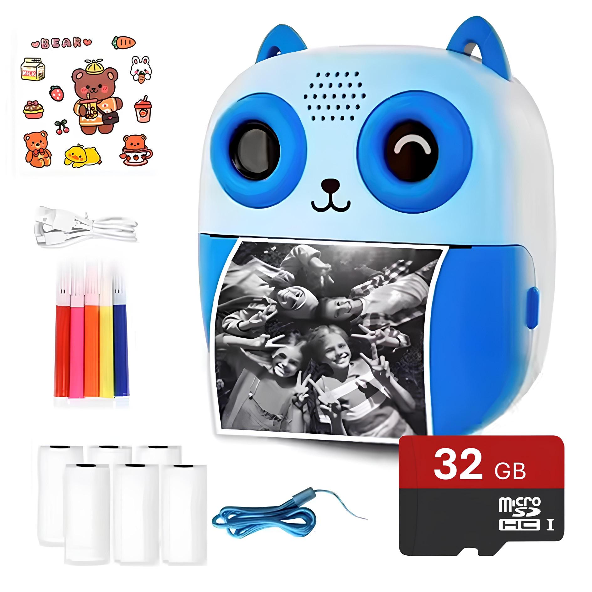 Фотоапарат миттєвого друку Swan Baby Блакитний Фотоапарат миттєвого друку Swan Baby Блакитний