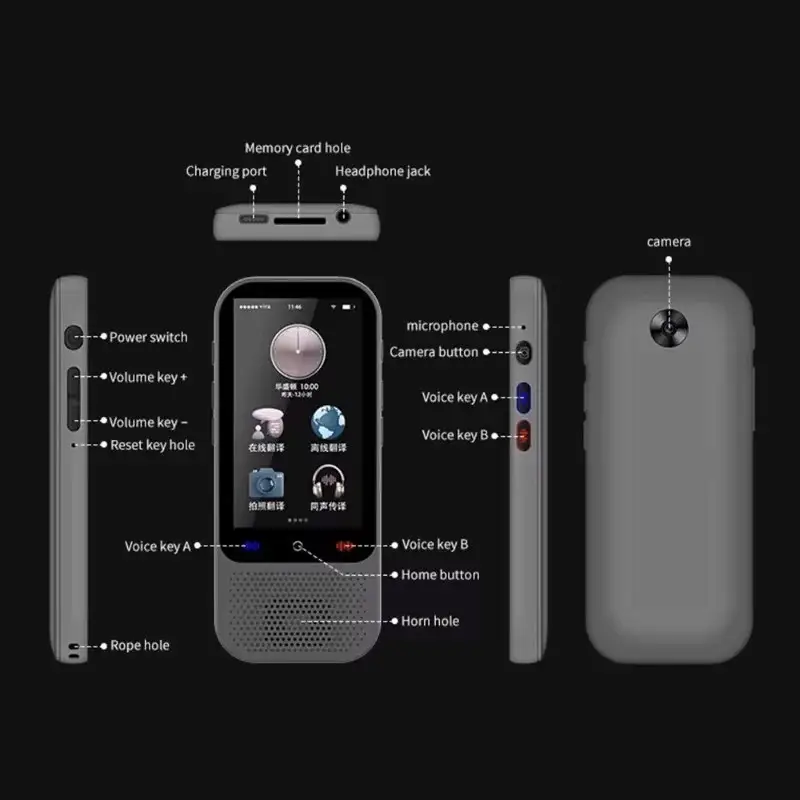 Электронный переводчик Translator S80 Pro/ChatGPT/перевод 138 языков/19 оффлайн языков/дисплей 3" - фото 6 Электронный переводчик Translator S80 Pro/ChatGPT/перевод 138 языков/19 оффлайн языков/дисплей 3" - фото 6