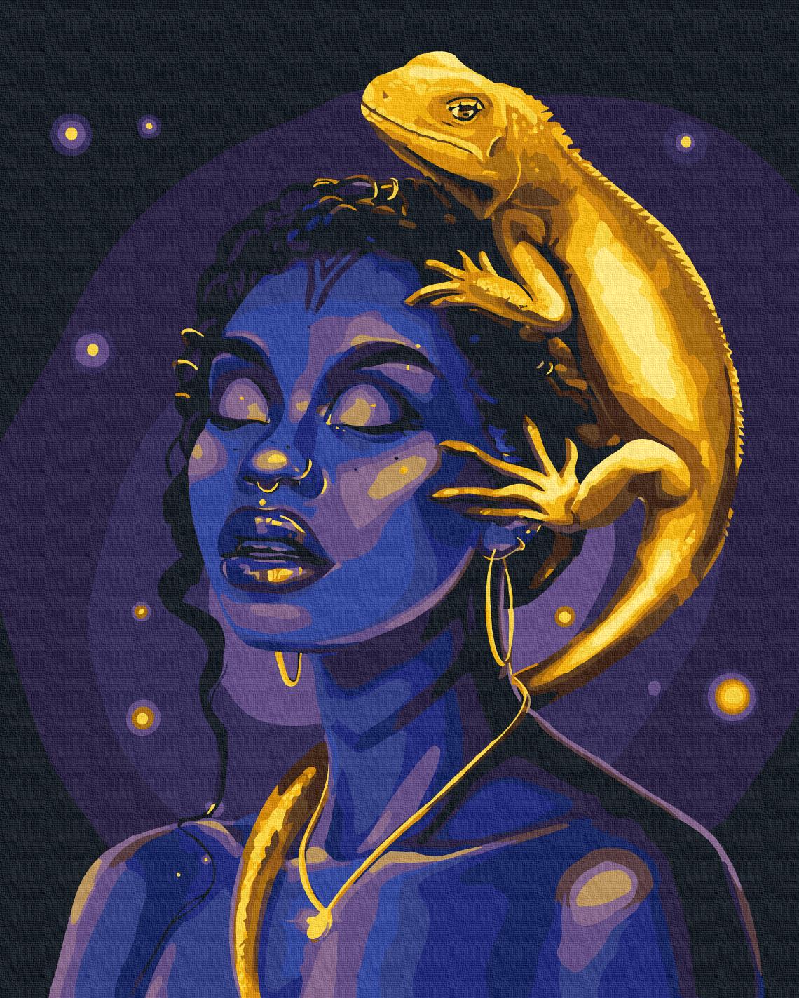 Картина по номерам Brushme Тотемная ящерица 40x50 см (BS54462)