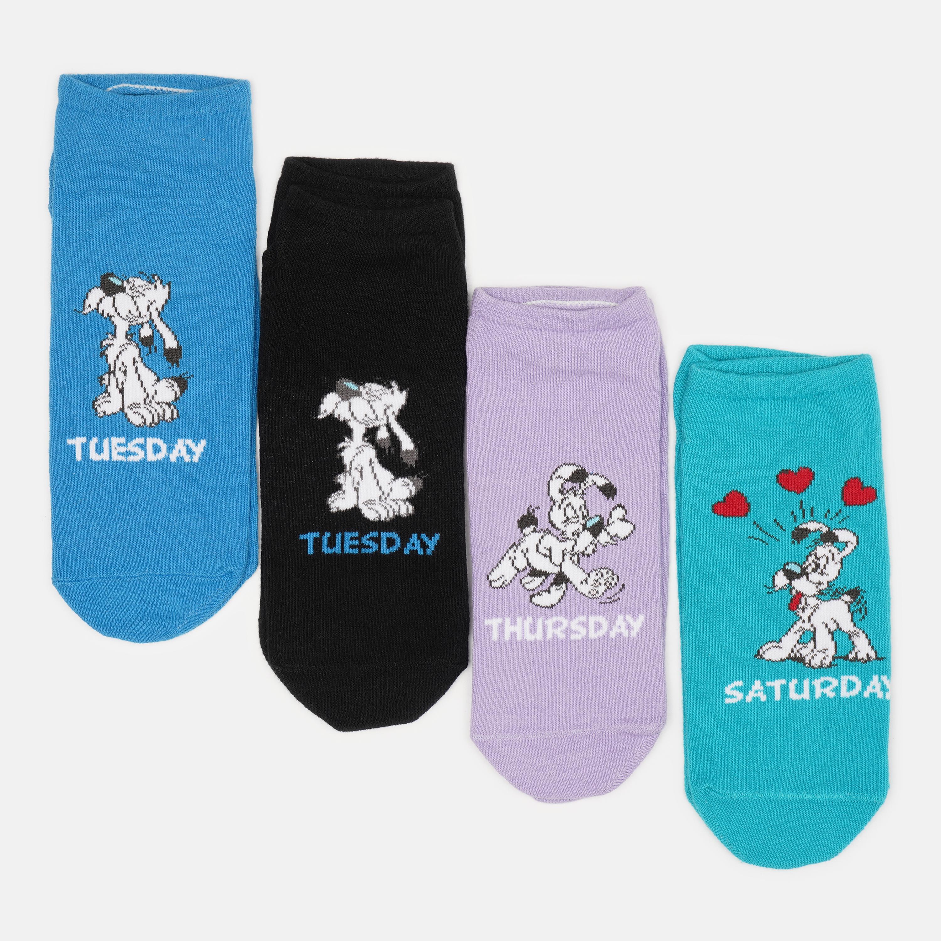 Носки C&A р. 39-42 4 пары Черный/Сиреневый/Синий (224885657)