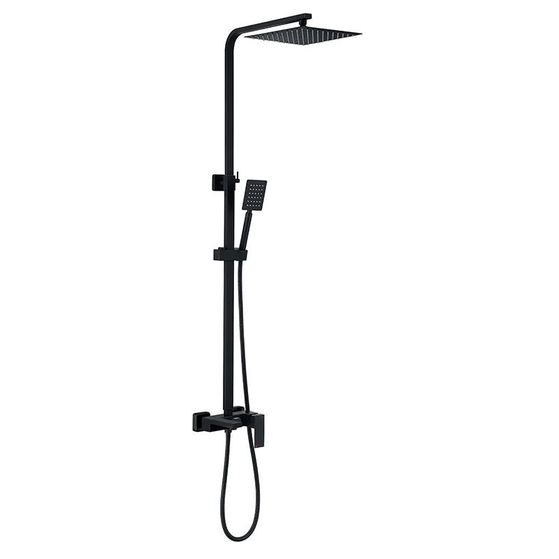 Душевая колонна со смесителем Zerix KUB-008-J из нержавеющей стали SUS304 Black (ZX4853)