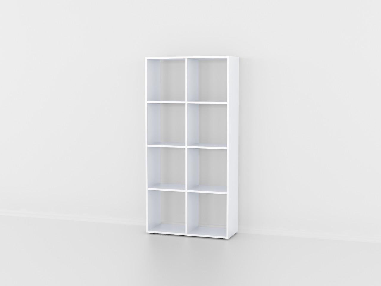 Полка-лесенка для книг и игрушек на 8 ячеек 720x1430x290 мм Белый