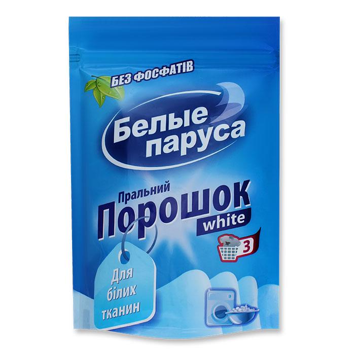 Пральний порошок для білих тканин Білі вітрила White 400 г (4820017661454)