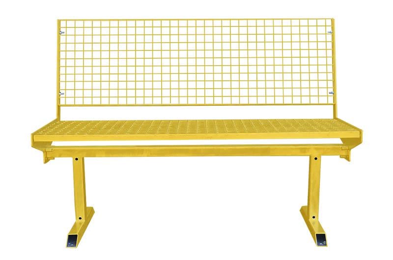 Лавка анитивандальная Kompred OL395 Желтый (1621279348)