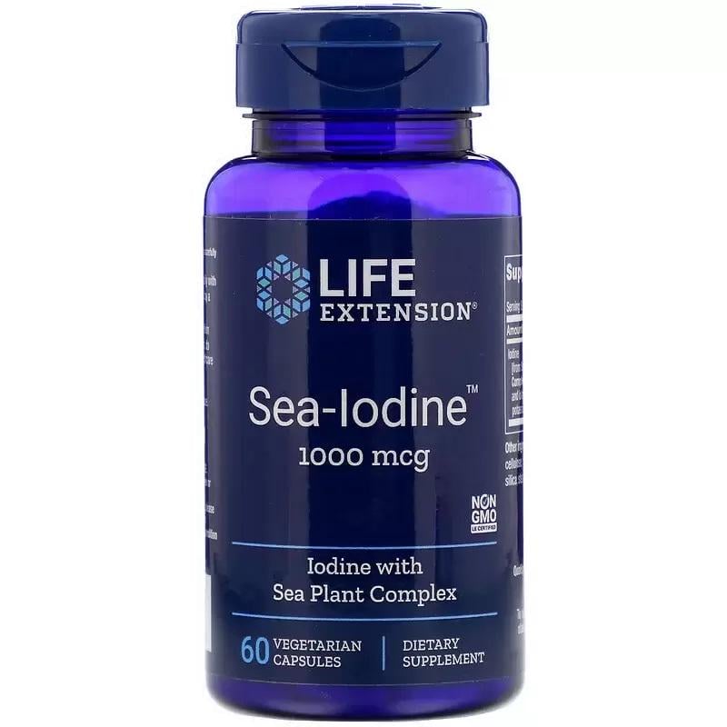 Микроэлемент Йод Life Extension Sea-Iodine 1000 mcg 60 Veg Caps