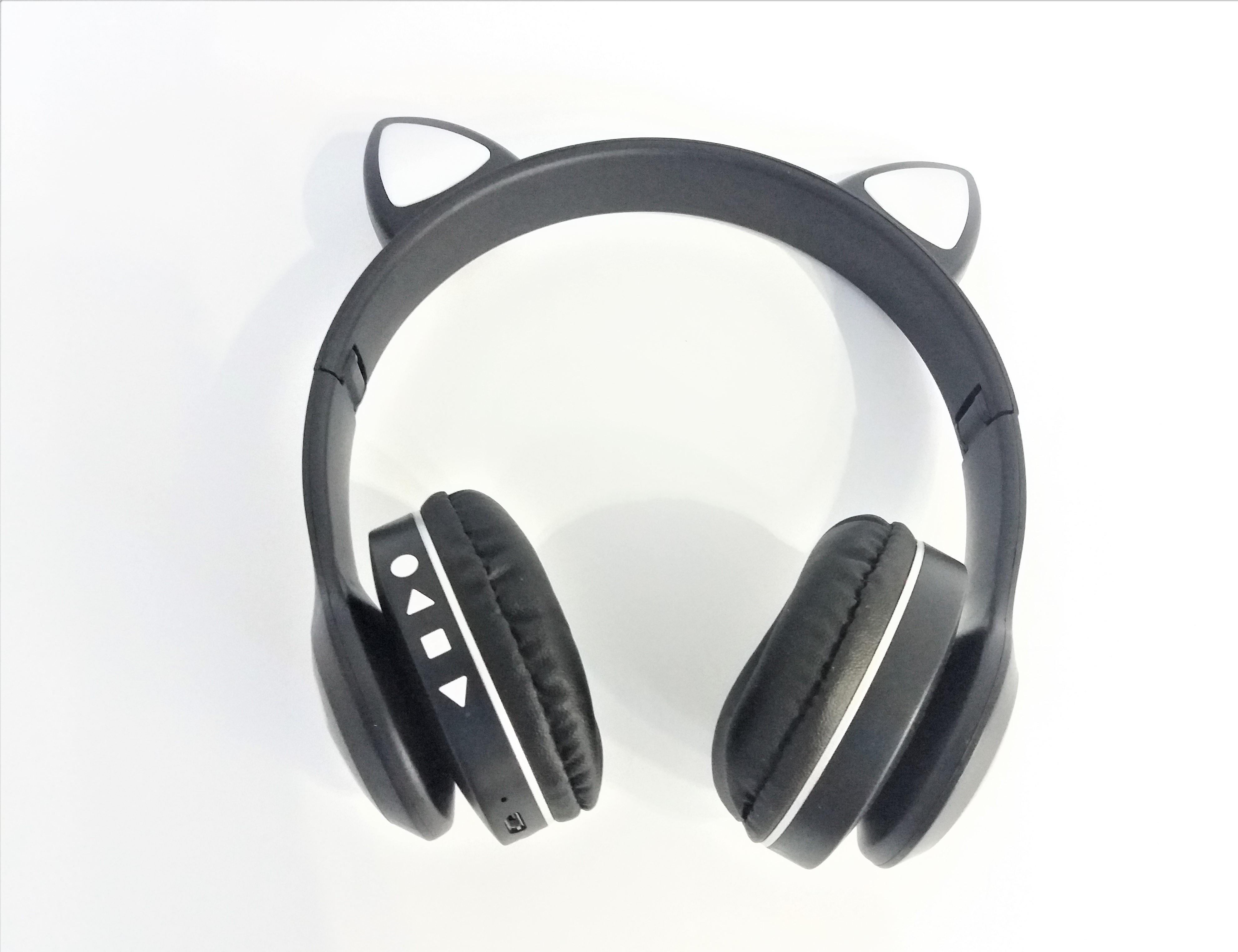 Наушники беспроводные с ушками Cat Ear VZV-23 M с подсветкой Черный (3068)