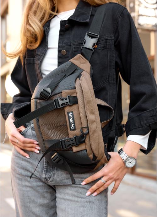 Поясная сумка женская Sambag с отделением для планшета Хаки (885038721)