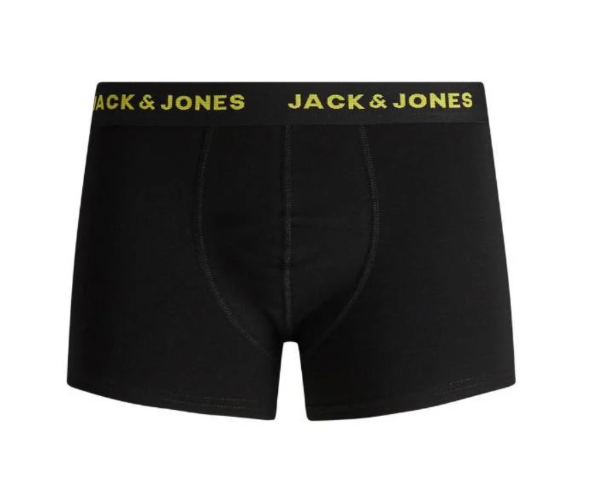 Труси боксери чоловічі Jack & Jones ADDITIONAL S Чорний/Салатовий (239247)