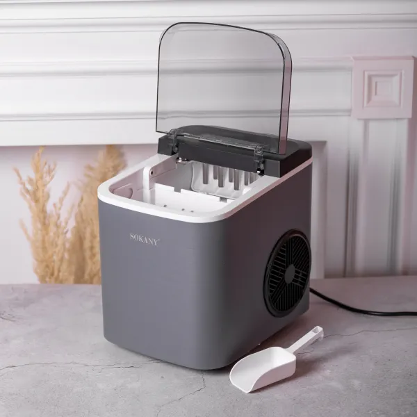 Льдогенератор Sokany SK-03038 із пластиковим корпусом 112 Вт Чорний (147-107-SK-03038) - фото 2