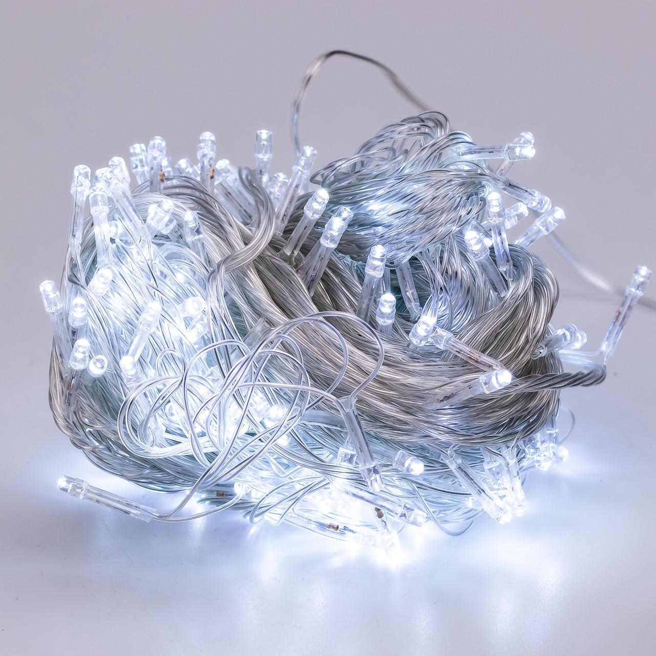 Гирлянда нить светодиодная GarlandoPro 300LED 16 м 8 режимов гирлянда новогодняя Белый
