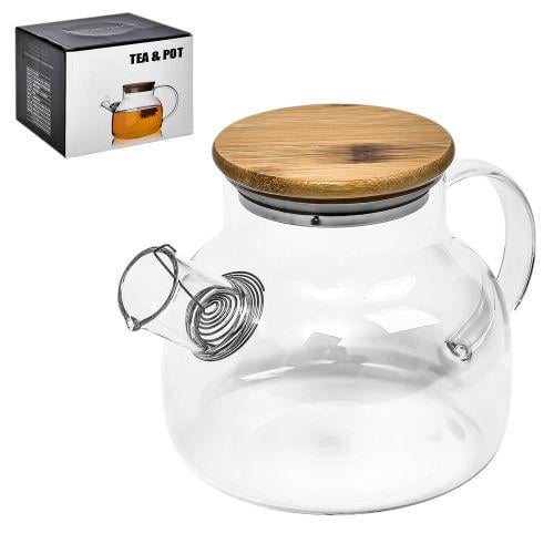 Заварник-графін "Fusion" з пружиною-ситом і бамбуковою кришкою 1 л (30913)