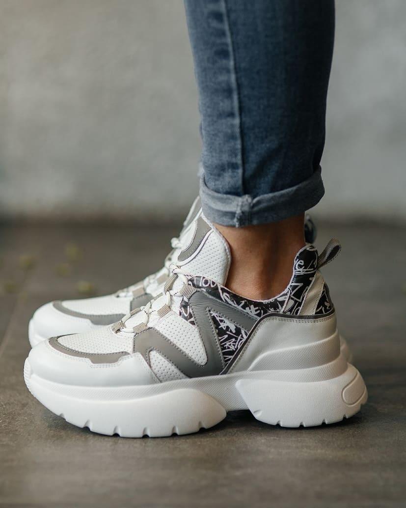 Кроссовки женские Bistfor кожа р. 38 Белый - фото 7