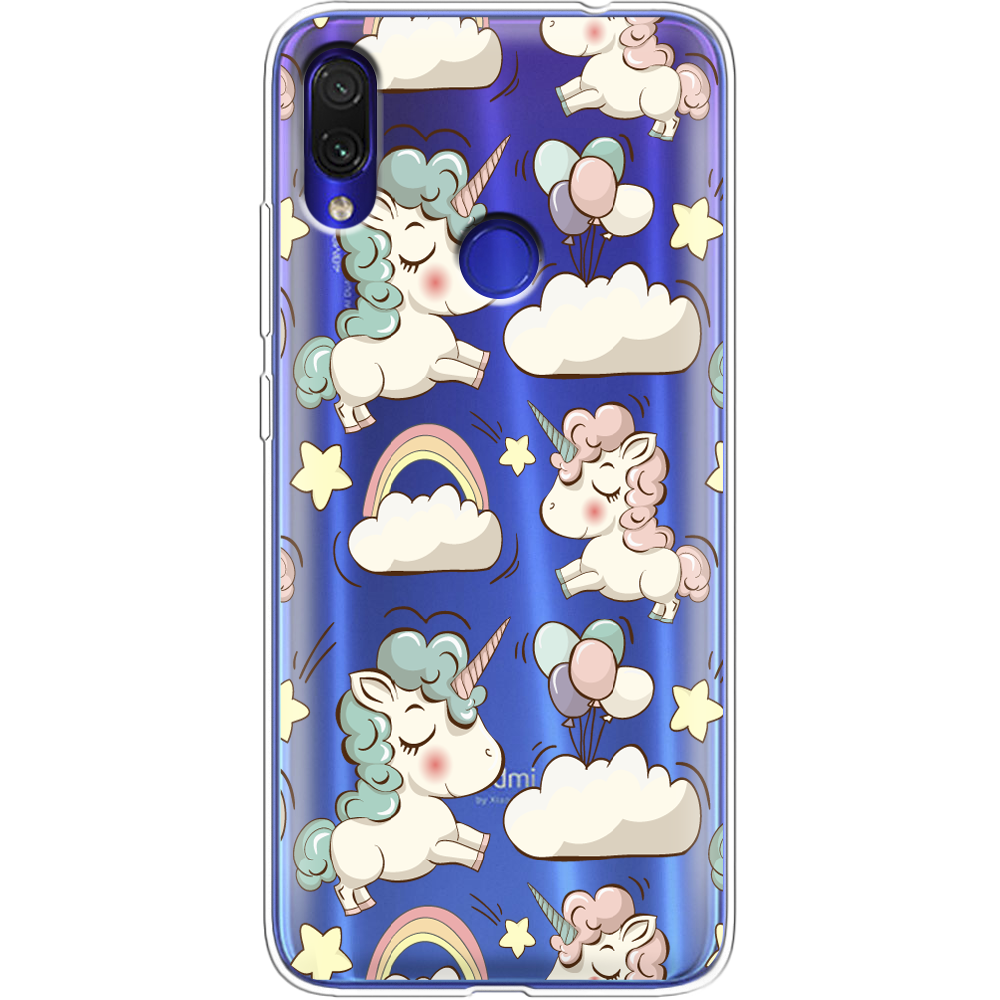 Чехол Boxface Xiaomi Redmi Note 7 Unicorns Прозрачный силикон (36202-cc2-36202)