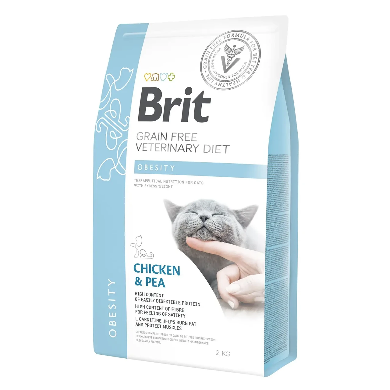 Сухий корм для котів для зниження ваги Brit GF Veterinary Diet Obesity 2 кг (170966/528479)