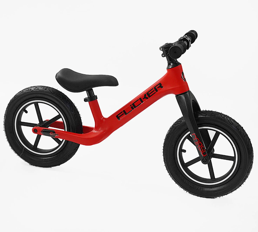 Біговел Corso нейлонова рама/нейлонова вилка надувні колеса 12" Червоний (FL-0705-85)