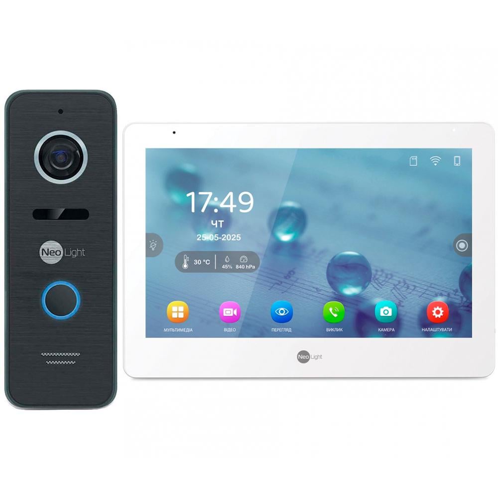Комплект відеодомофону NeoLight MEZZO Hybrid HD KIT IP Remote з керуванням зі смартфону Black (27109709)