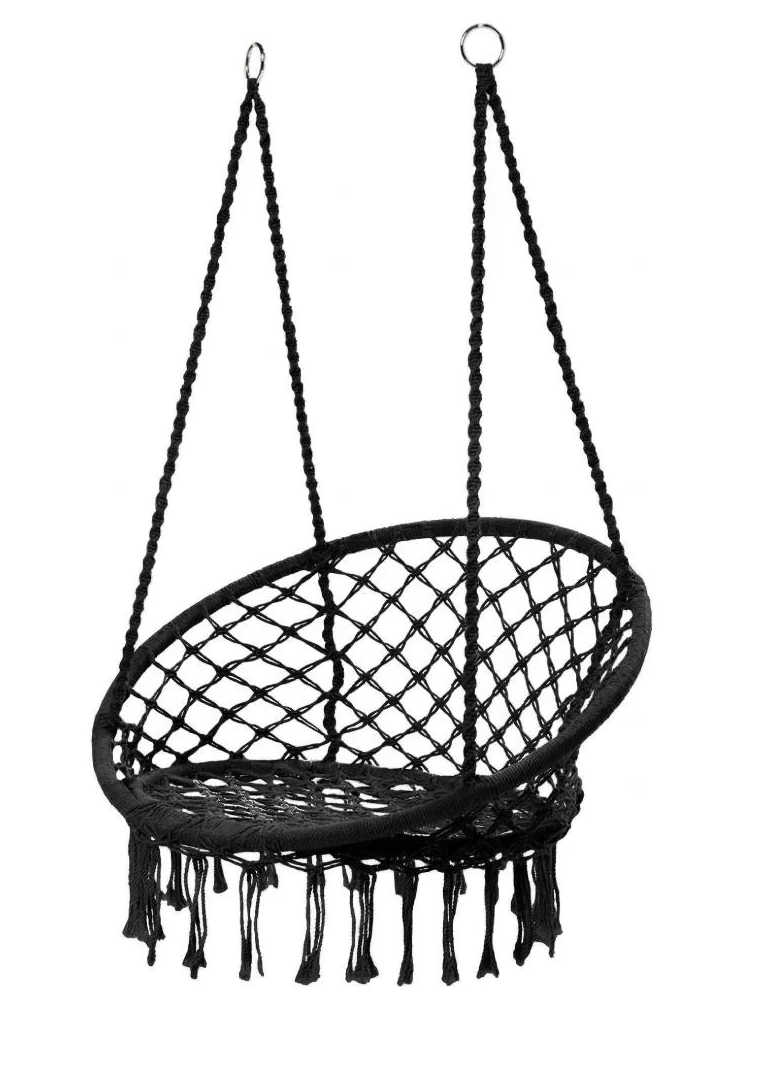Садовое кресло-качалка LEOBRO Boho XL 80 см Black (LB-1102)