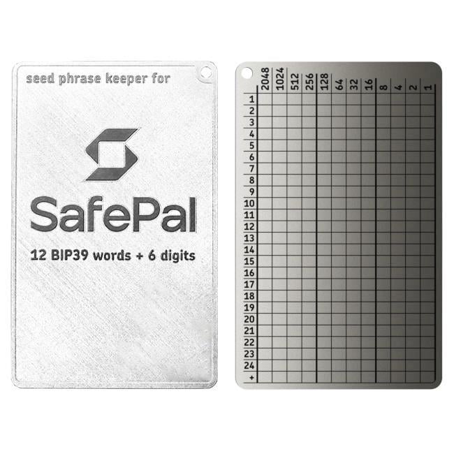 Планшет мнемонический Lapua Seed Phrase Keeper для SafePal 24+1 BIP39 слов 2 шт. (LSPKS/34116243)
