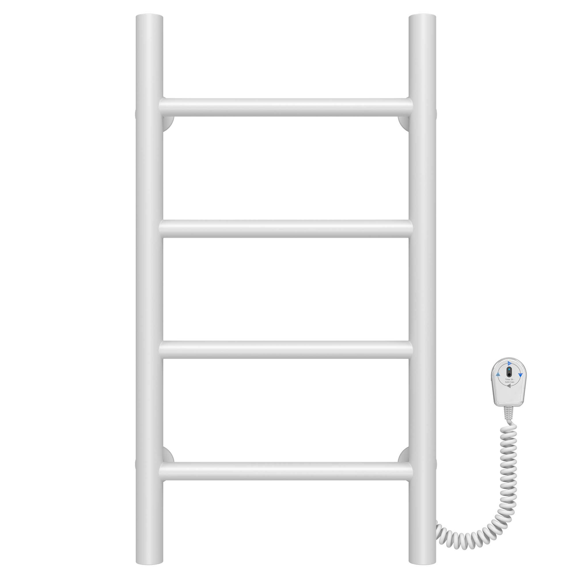 Полотенцесушитель электрический Deffi Орион П4 EF16 правое подключение нержавеющая сталь 400х600 мм Белый (C.OR.60.40.4.EWR5)