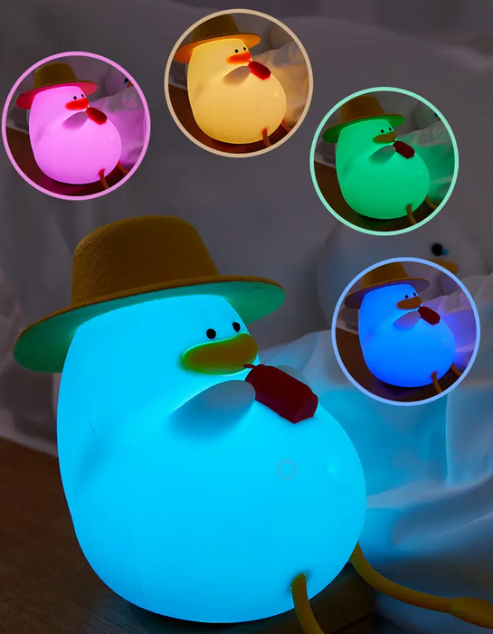 Нічник дитячий Качка силіконовий Білий (L-1921) - фото 3 Нічник дитячий Качка силіконовий Білий (L-1921) - фото 3