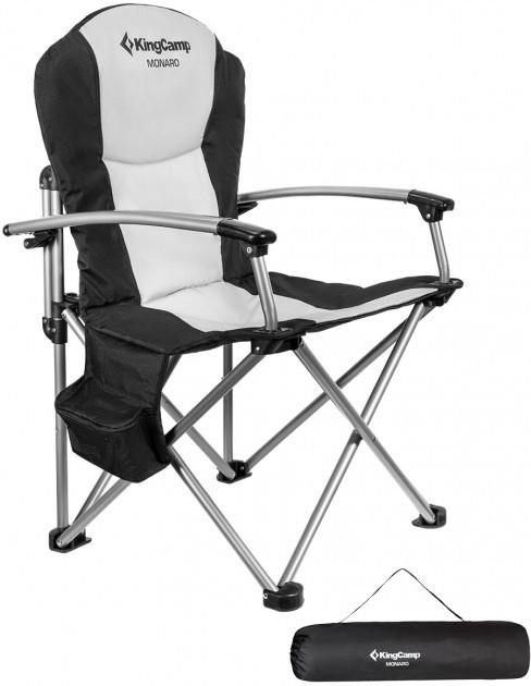 Крісло Kingcamp Deluxe Steel Arm Chair(KC3987) BLACK/MEDIUM GREY - фото 3