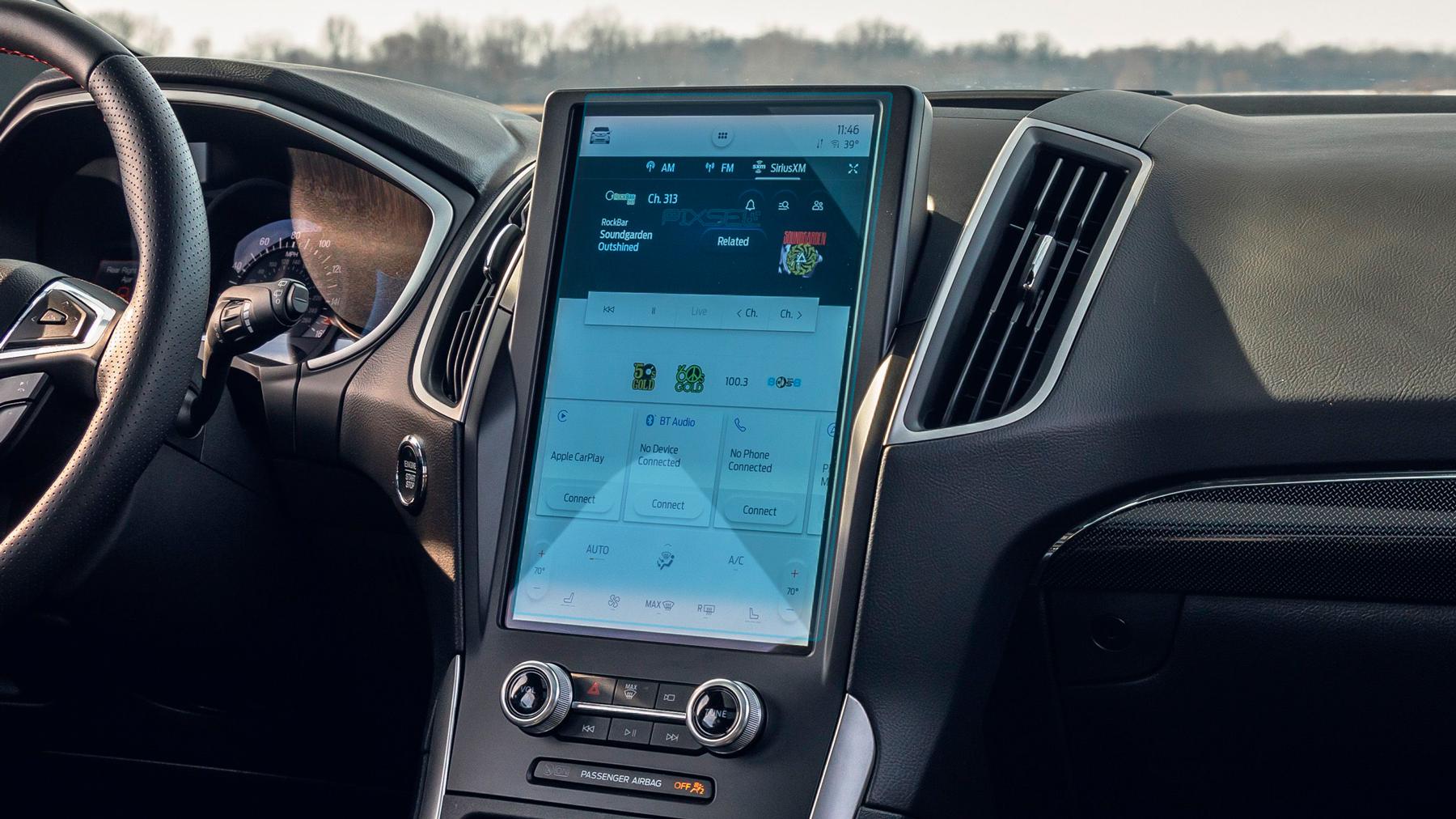 Стекло защитное Pixsel гибридный глянец на монитор Ford EDGE 12,4“ 2015-2022