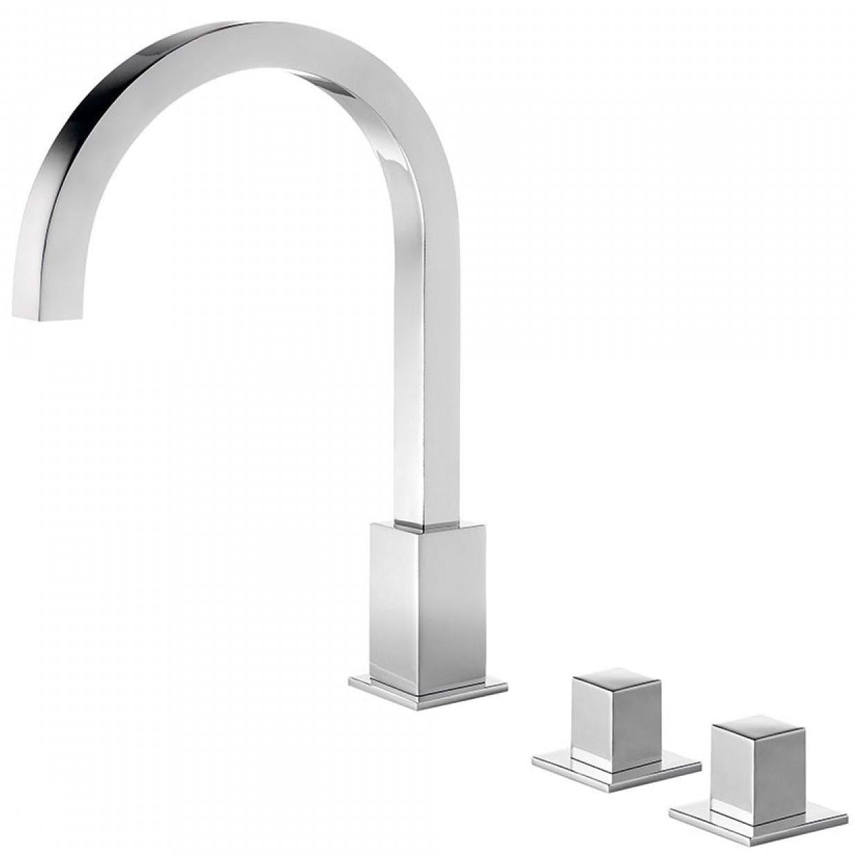 Смеситель на борт ванны Tres Cuadro 00810503 на три отверстия Хром (164474)