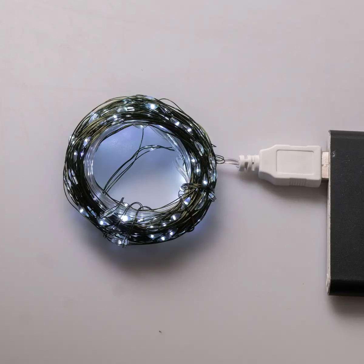 Гирлянда-роса Капля USB на 200 LED светодиодов зеленый провод 20 м Белый (5352) - фото 6 Гирлянда-роса Капля USB на 200 LED светодиодов зеленый провод 20 м Белый (5352) - фото 6