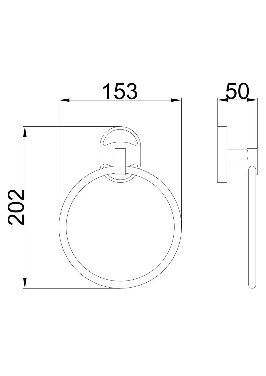 Кольцо для полотенец Frap F1904 Хром - фото 3