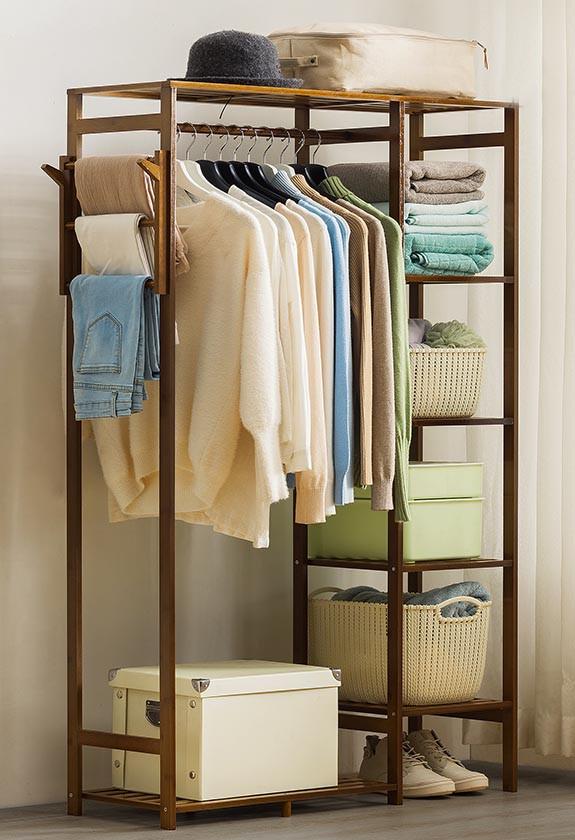 Вешалка-стойка для одежды из дерева София 90 Мокко (СВГ-900410)