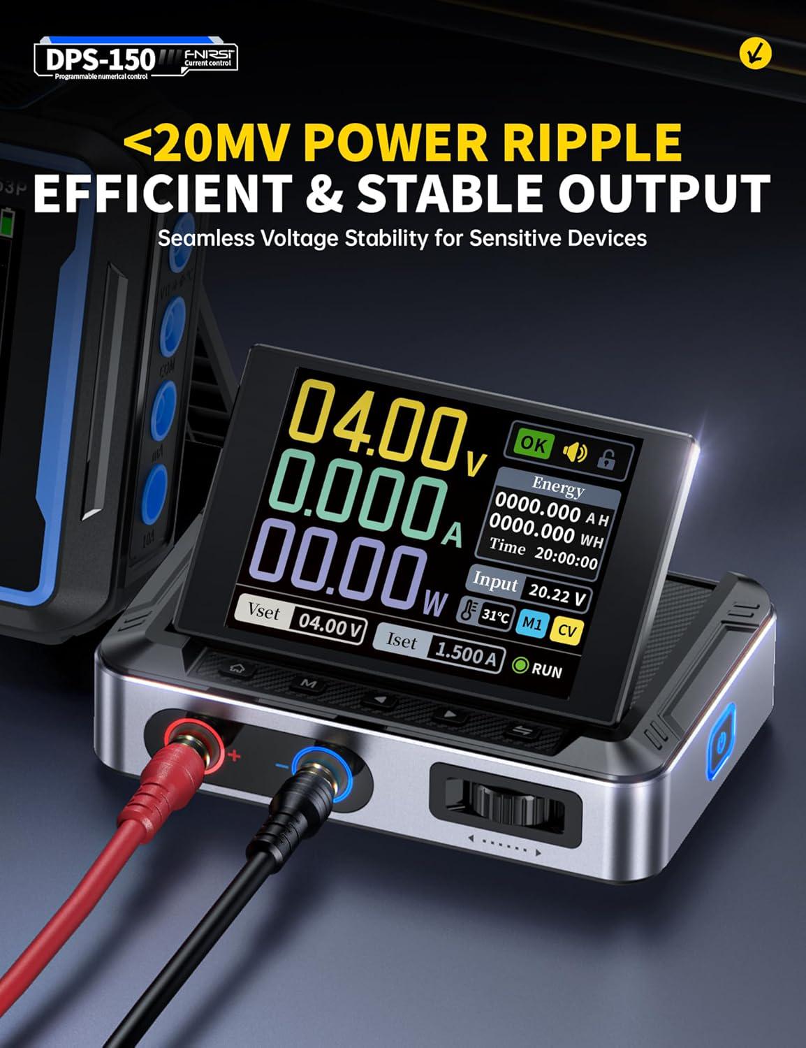 Источник питания постоянного тока FNIRSI DPS-150 с ЧПУ 30V 5А с 4-разрядным IPS-дисплеем/програмируемый Grey (81182) - фото 12 Источник питания постоянного тока FNIRSI DPS-150 с ЧПУ 30V 5А с 4-разрядным IPS-дисплеем/програмируемый Grey (81182) - фото 12