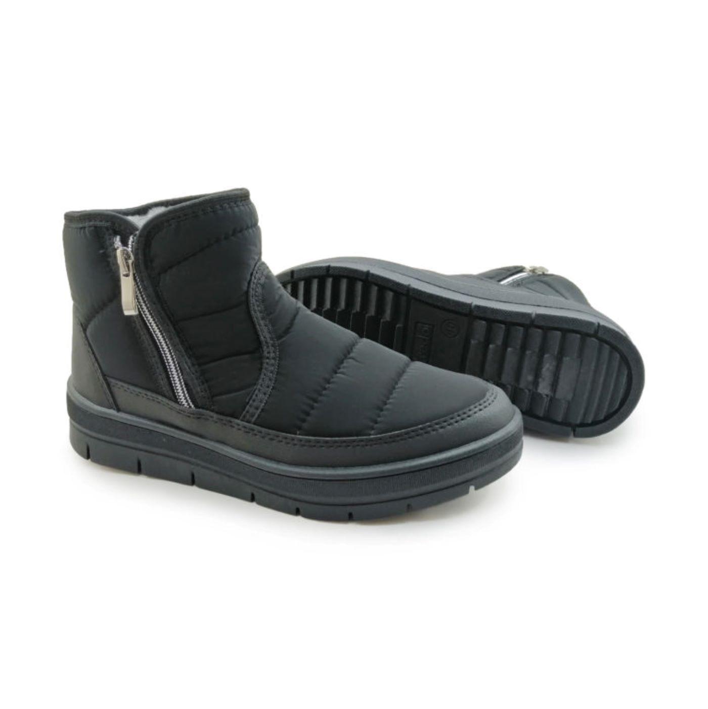 Дутики женские с мехом Kredo  зимние на молнии р. 39 Черный (4220005)