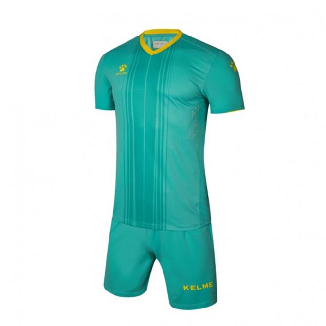 Комплект футбольной формы Kelme Barcelona к/р S Голубой/Желтый