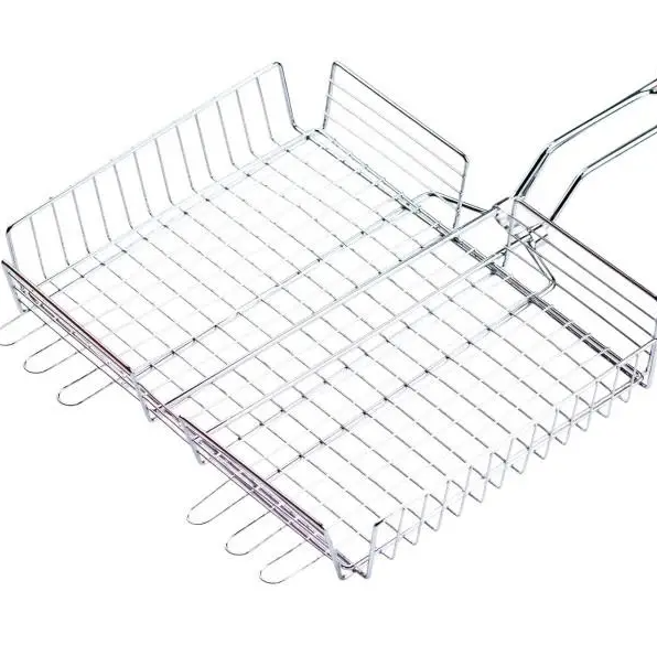 Решетка глубокая для гриля и барбекю Grill из нержавеющей стали 42х31 см (HP458RESH) - фото 3 Решетка глубокая для гриля и барбекю Grill из нержавеющей стали 42х31 см (HP458RESH) - фото 3