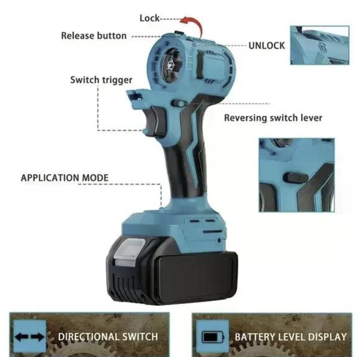 Набор электроинструментов в чемодане 13в1 48V - фото 5