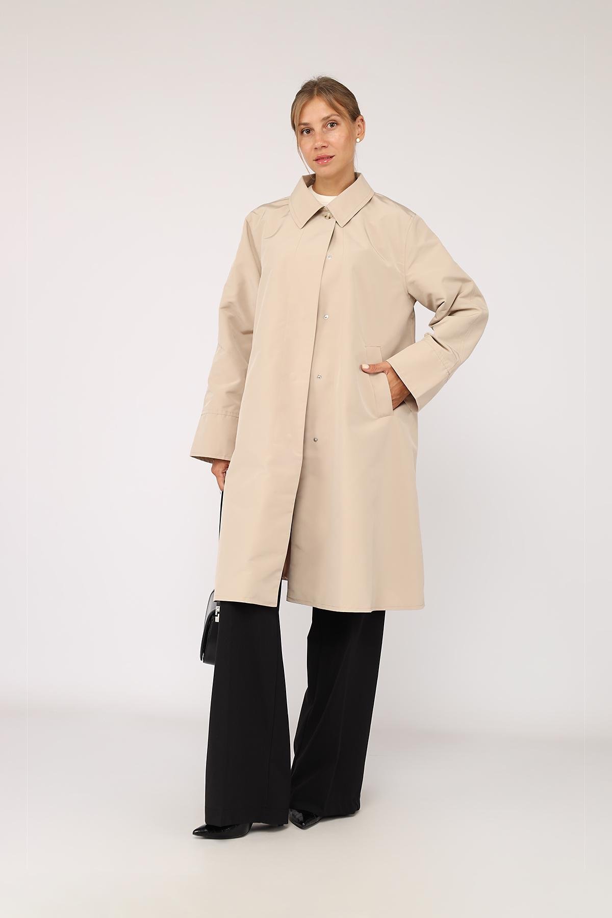 Плащ женский ЦБ-00279722 р. 44 Бежевый (28425568)